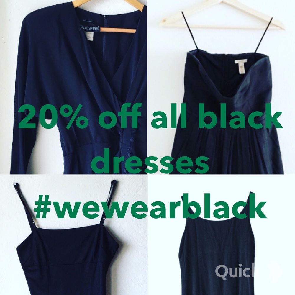 20% off all black dresses - #wewearblack sale!